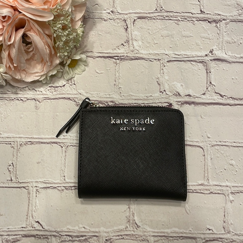 NWT Kate Spade Black Cameron Small Bifold Wallet